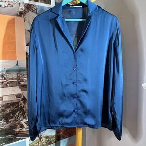 OAK + FORT Royal Blue Blouse